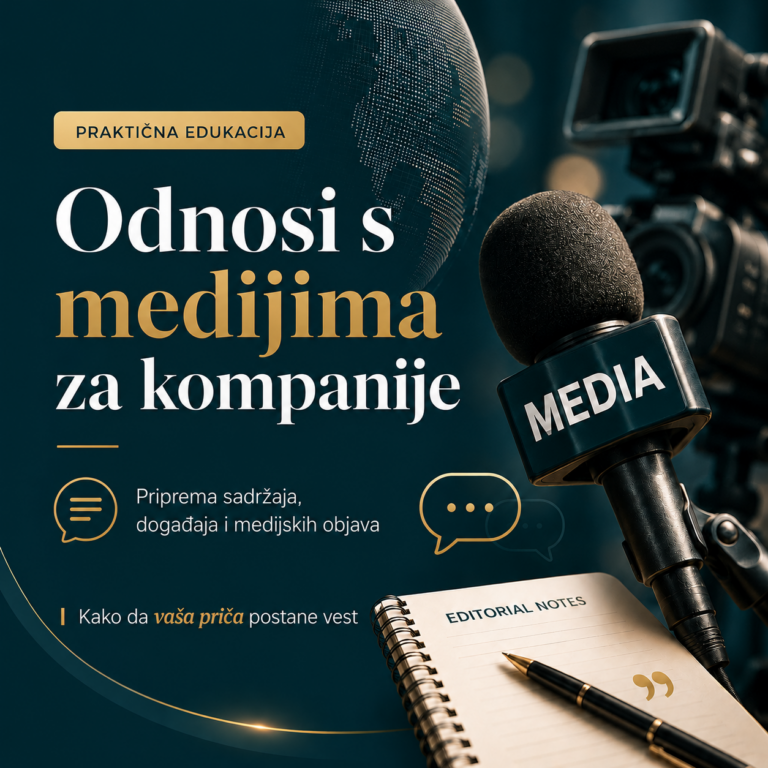 Odnosi s medijima za kompanije – priprema sadržaja, događaja i medijskih objava