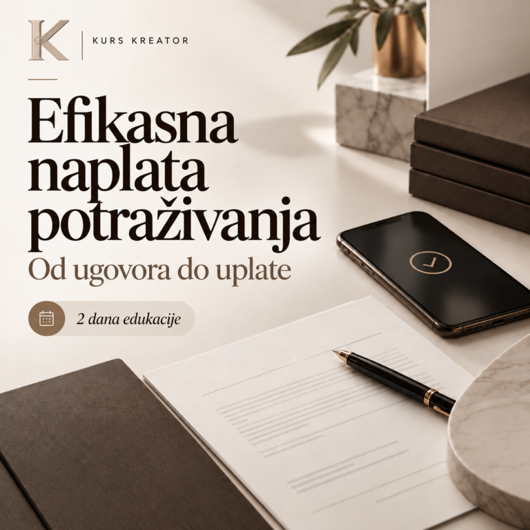 Zakon, pravna zaštita, pregovaranje i praktične tehnike efikasne naplate potraživanja 